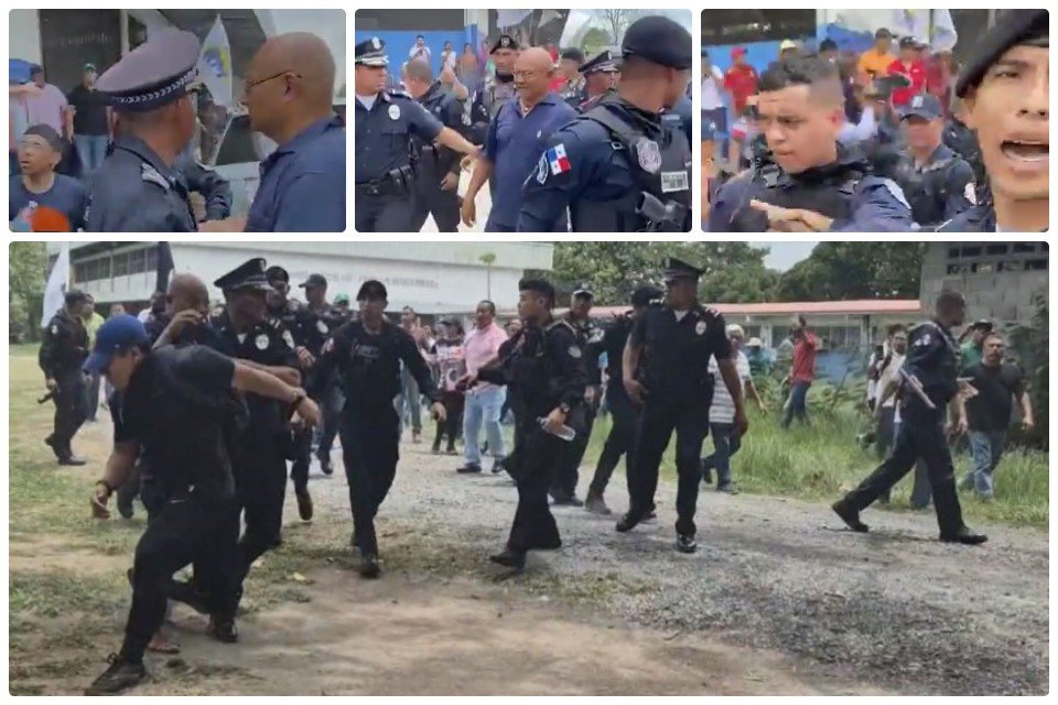 Policía da su versión sobre el 'pleque pleque' ocurrido en el centro de escrutinio en Penonomé 