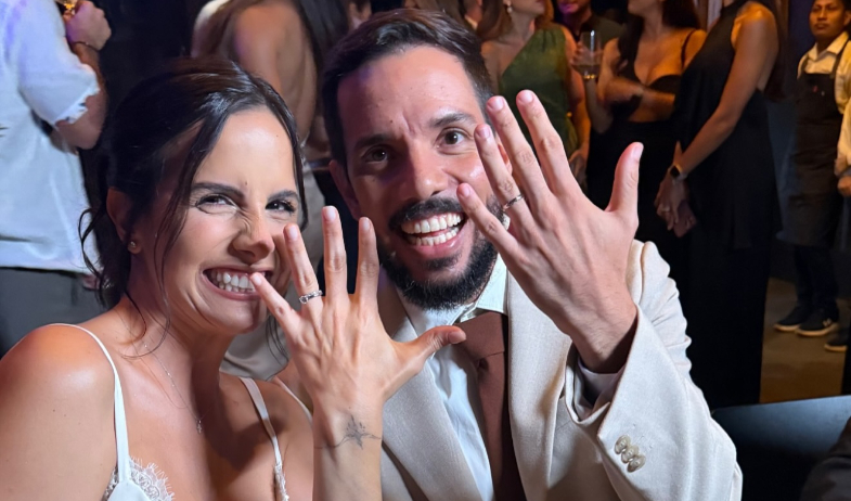 ¡Vivan los esposos! Andrea Pérez Meana y Halo sellan su historia de amor con un 'sí, quiero' 