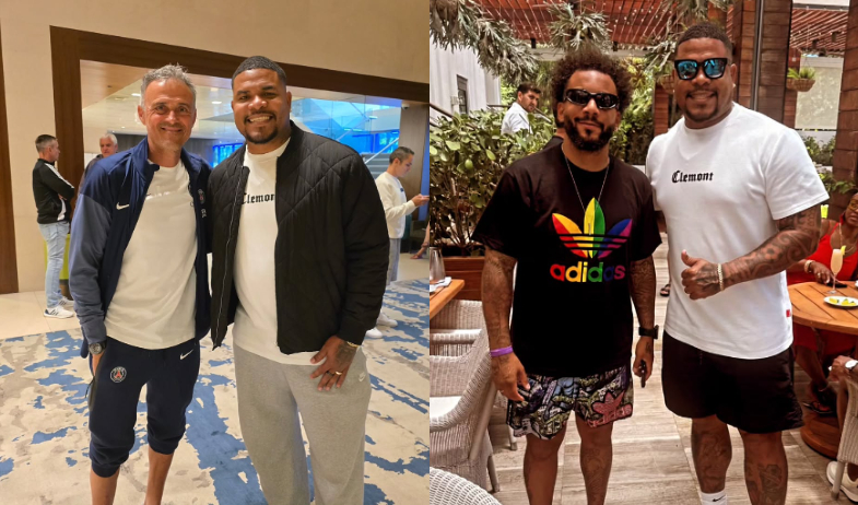 Román Torres comparte momentos con Luis Enrique y Marcelo 