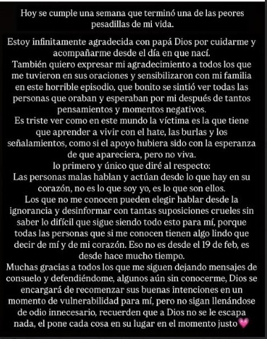 Mensaje. 