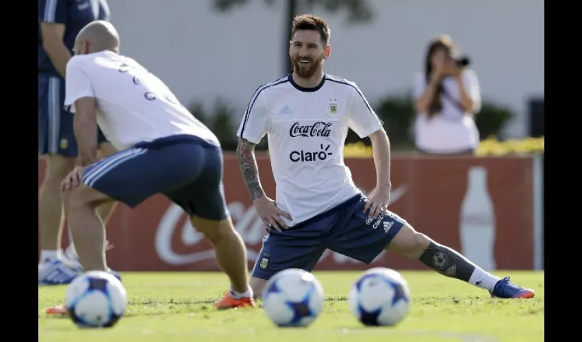 Lionel Messi con la selección albiceleste./ Foto AP