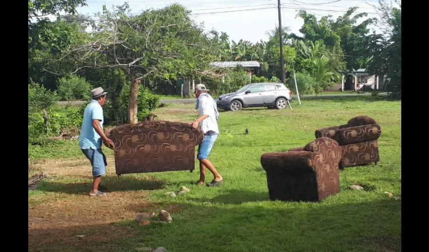 El Potrero de La Pintada afectados por las lluvias.