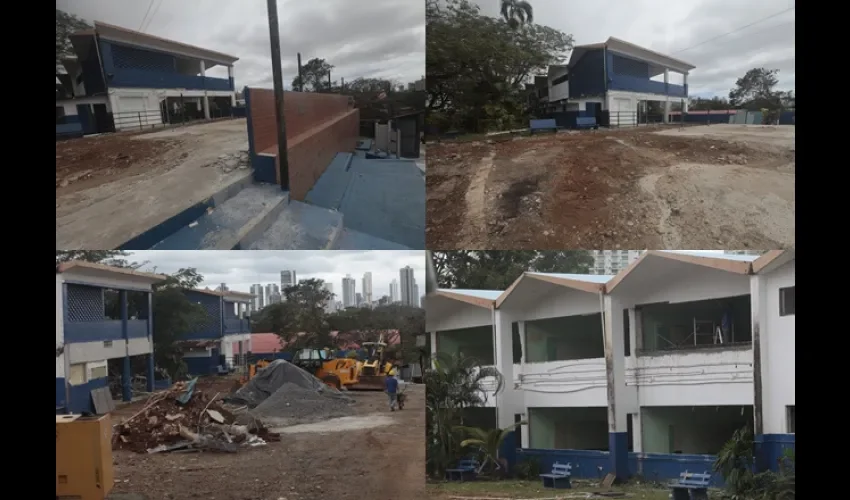 Antes de que fueran reubicados los estudiantes y los docentes, ya se adelantaban algunos trabajos en la escuela. Fotos: Jean Carlos Díaz