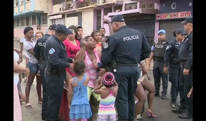 Protesta en El Chorrillo.