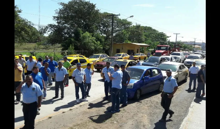 Protesta de transportistas de La Villa. 