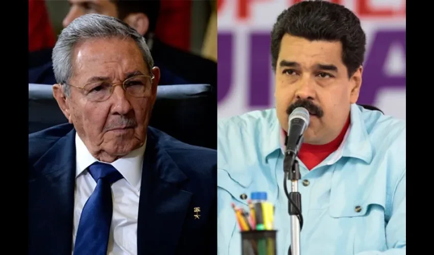 Nicolás Maduro y  Raúl Castro.