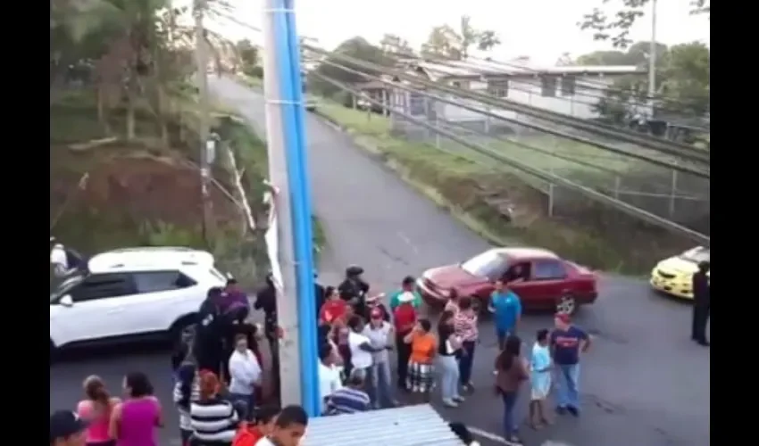 Protesta por el agua potable en Arraiján. 