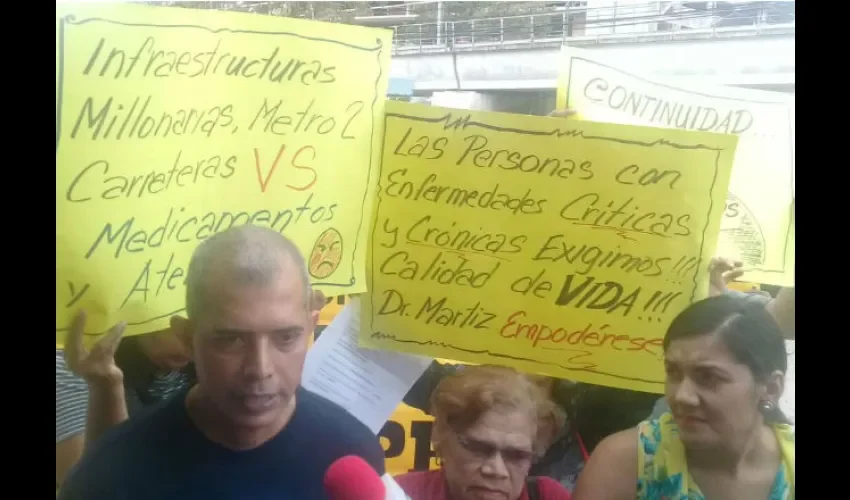 Protesta en los predios del Edificio Bolívar. 