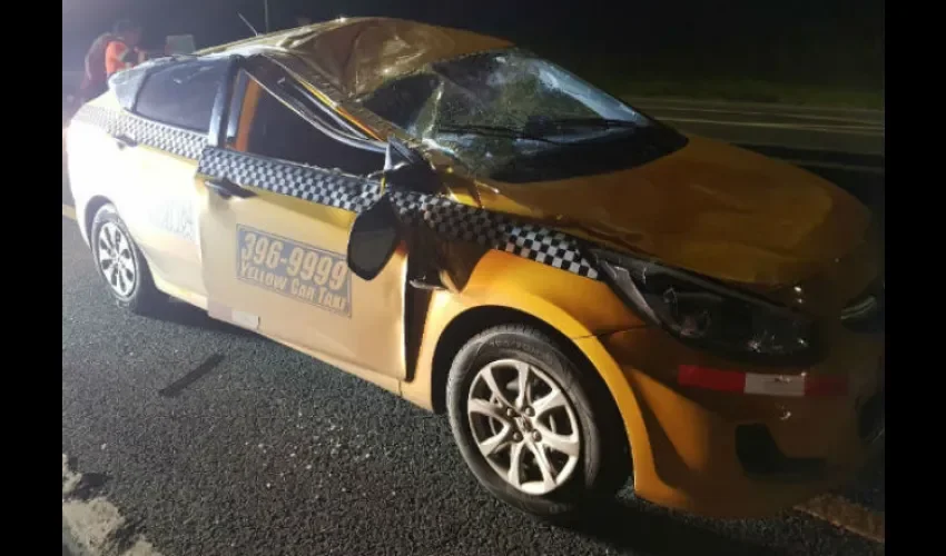 Accidente en la Autopista Panamá-Colón.
