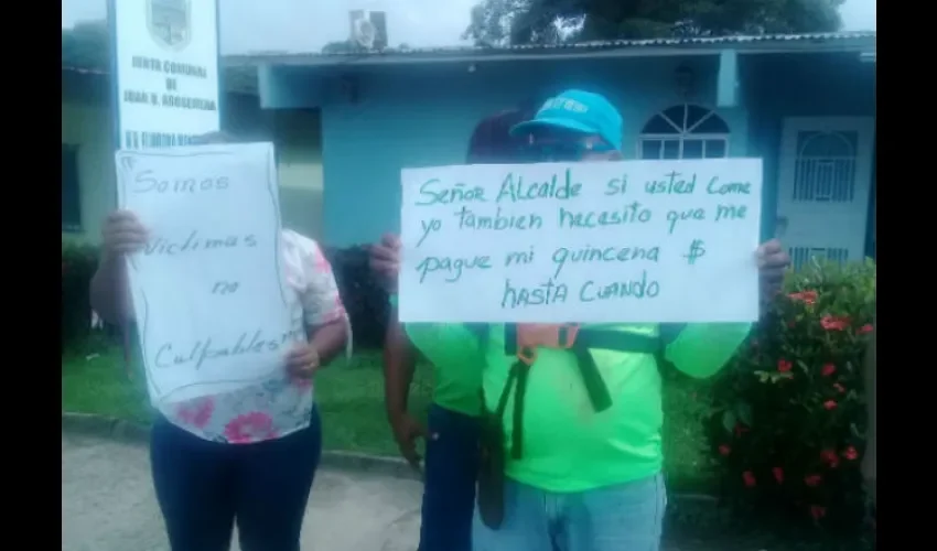 Protesta en Panamá Oeste. 