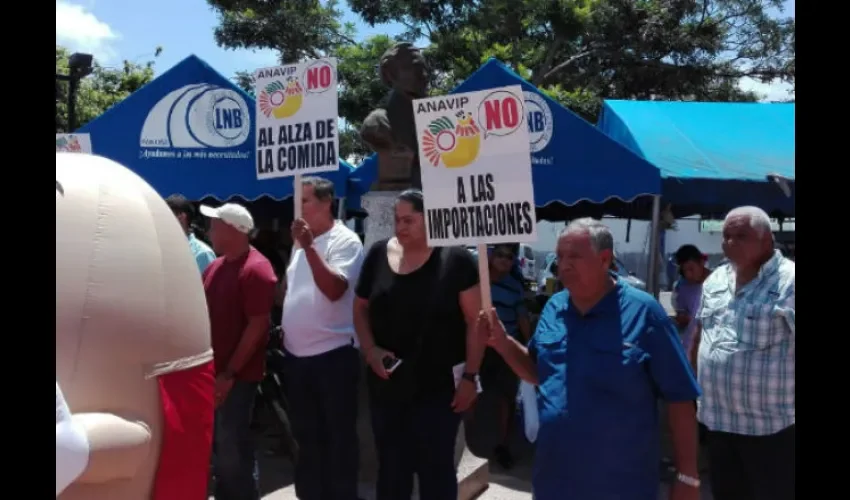 Protesta en el  parque Tomás Martín Feuillet. 