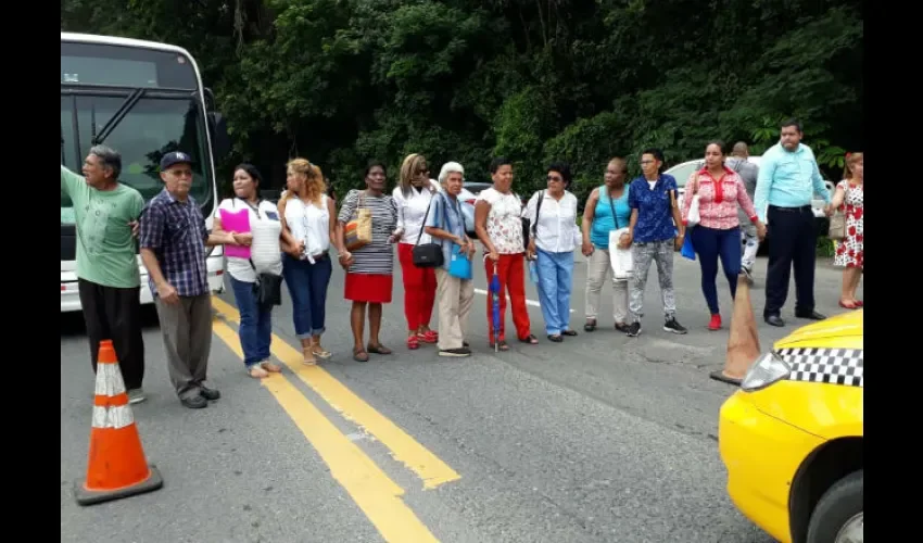 Protesta frente al Domo de la Universidad de Panamá.