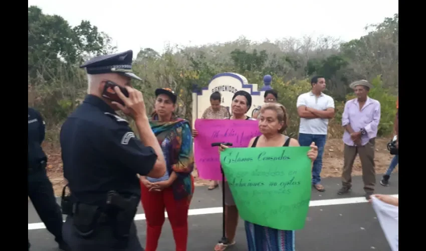 Protesta en Pocrí.