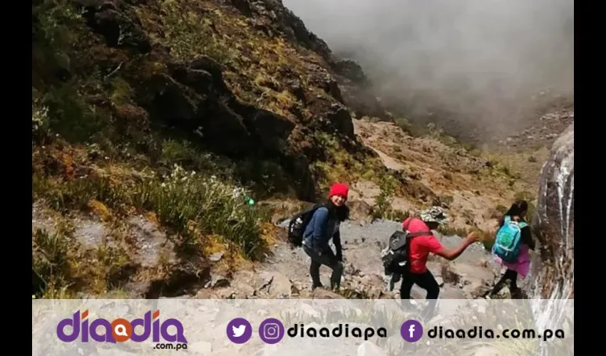 El ascenso hacia la cima es muy duro. Foto: Cortesía