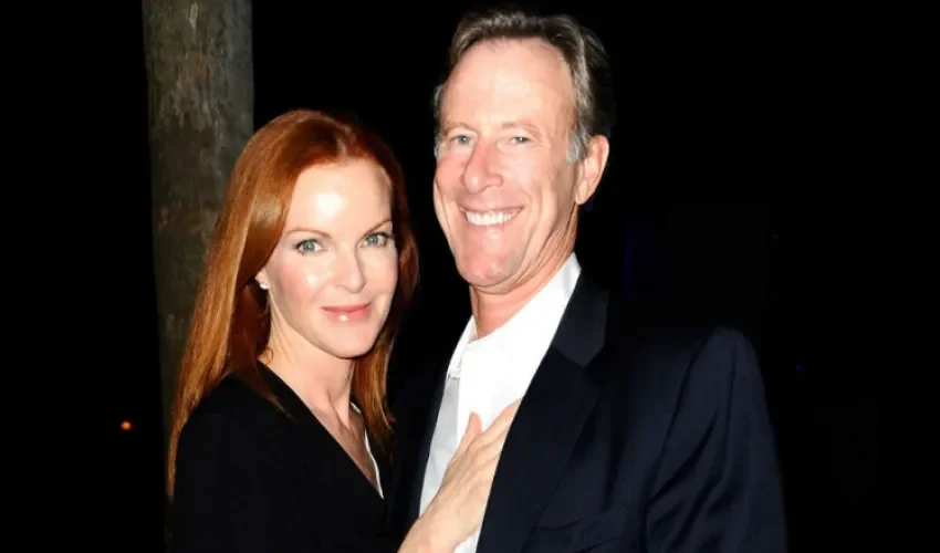 Marcia Cross y su marido.