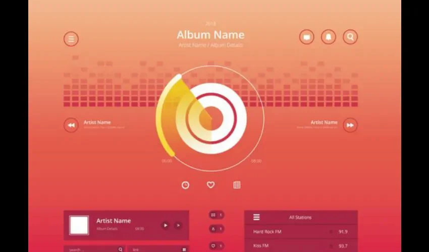 Foto ilustrativa de una lista de reproducción de música. 