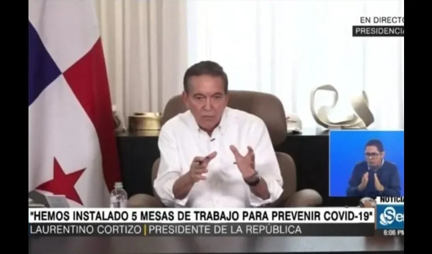 Foto ilustrativa del presidente Cortizo. 