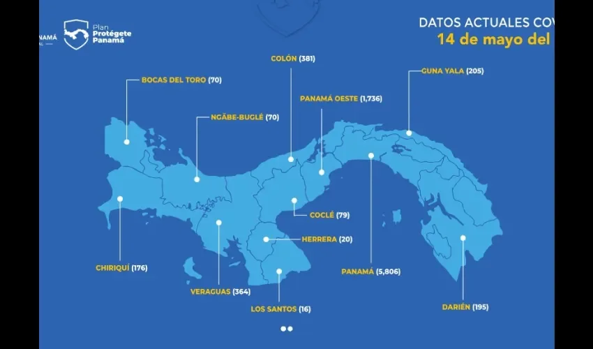 Foto ilustrativa del mapa de casos en el país. 
