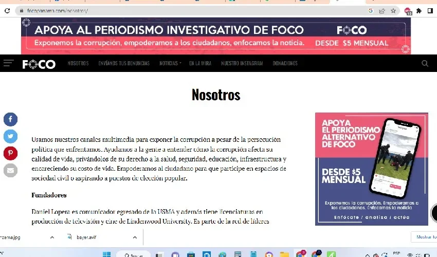 Portal web de Foco.