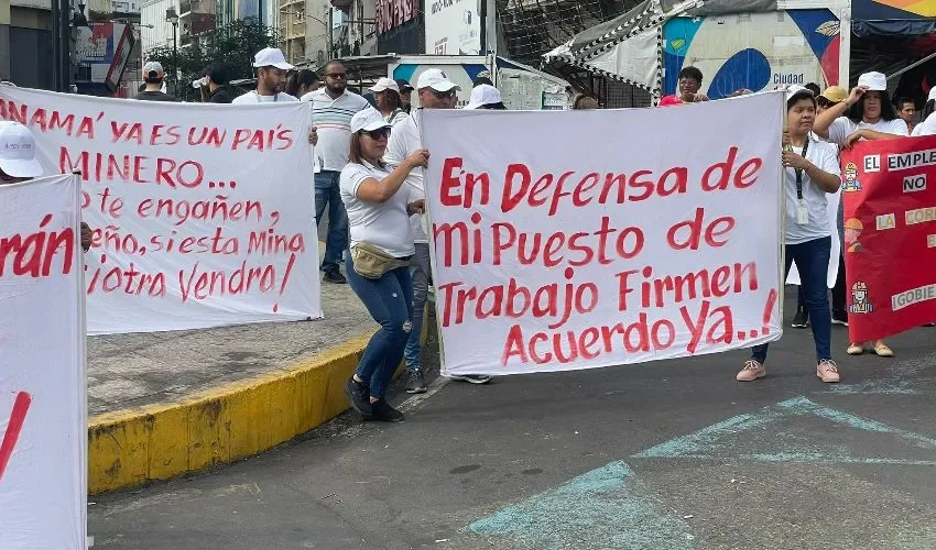 Vista de las protestas realizadas. 