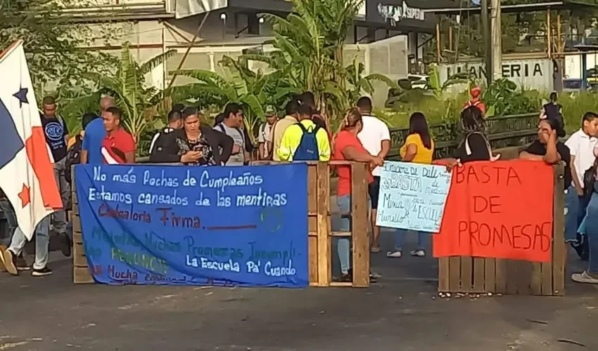 Vista de los cierres de calles. 