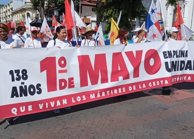  Trabajadores recuerdan la gesta histórica de 1886 con una marcha en ciudad de Panamá 