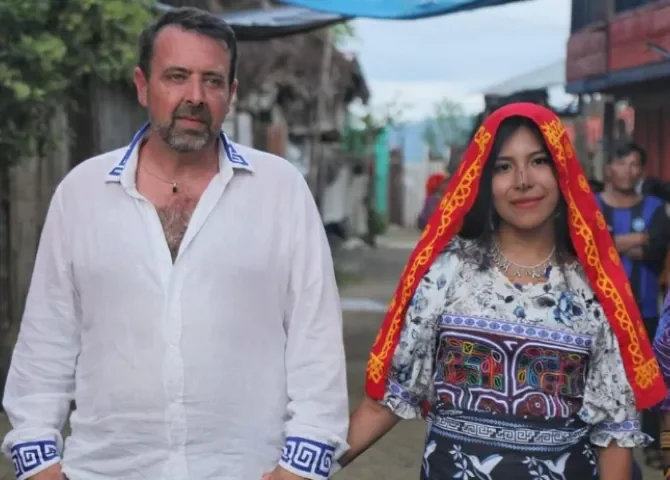  Luis R. Villafañe y Ana Blanco tuvieron un matrimonio tradicional guna./Foto: @loisiglesiasphoto 