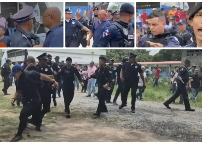 Policía da su versión sobre el 'pleque pleque' ocurrido en el centro de escrutinio en Penonomé 