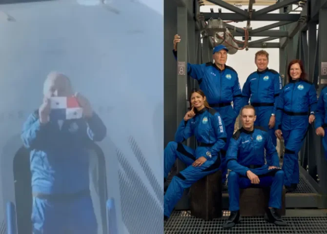  Panameño regresa del espacio tras histórica misión con Blue Origin 