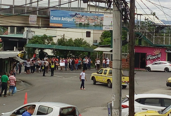 Protesta en Colón. 