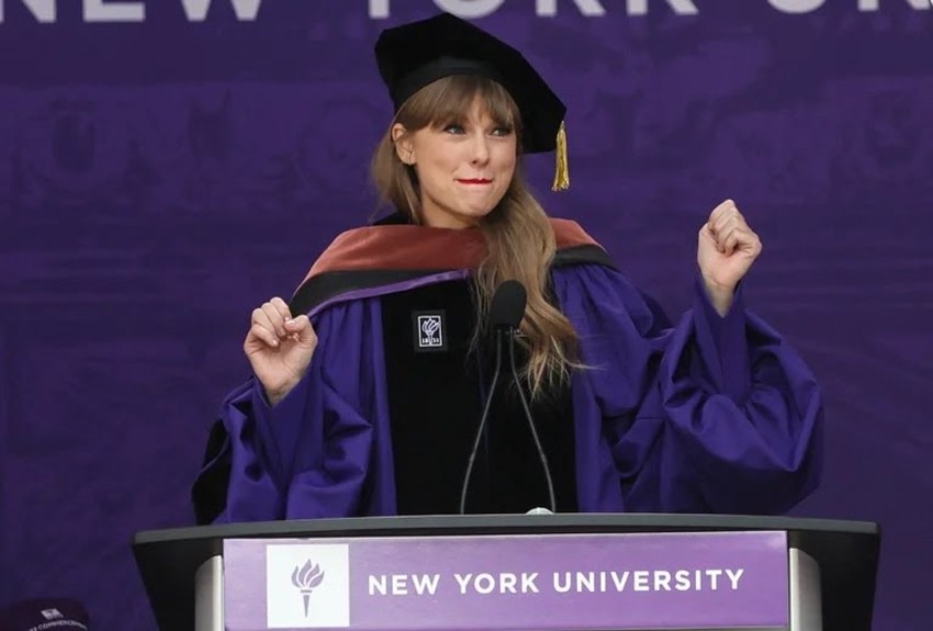 Taylor Swift recibió un doctorado Honoris Causa por la Universidad de Nueva York: 'Nunca se avergüencen de intentarlo' 