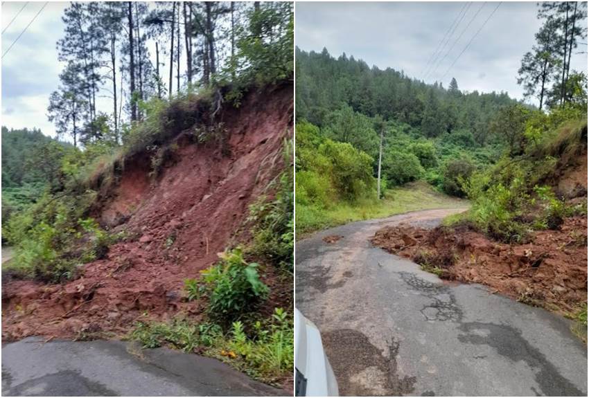 Deslizamiento de tierra obstruye vía en el distrito de Ñurum en la comarca Ngäbe-Buglé 
