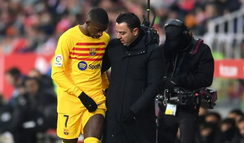 Ousmane Dembélé sufre una lesión en el recto anterior del muslo izquierdo 