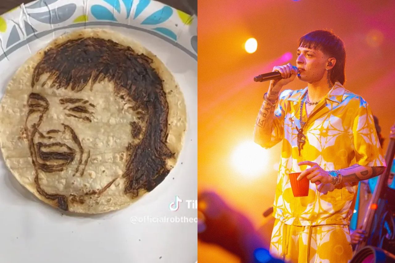 ¿Te la comerías? Viralizan tortilla con el rostro de Peso Pluma 