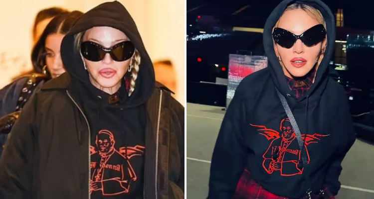 Madonna viste una camiseta con la imagen del papa Francisco y causa polémica 