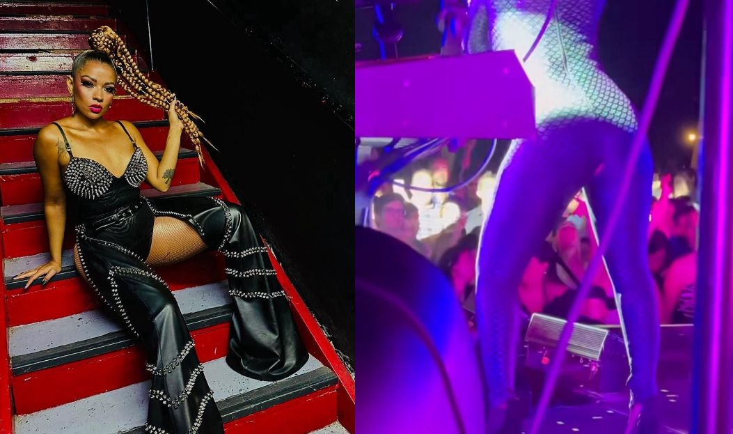 ‘La burla de Dios’ Estefana se toma con humor un accidente con su vestuario 