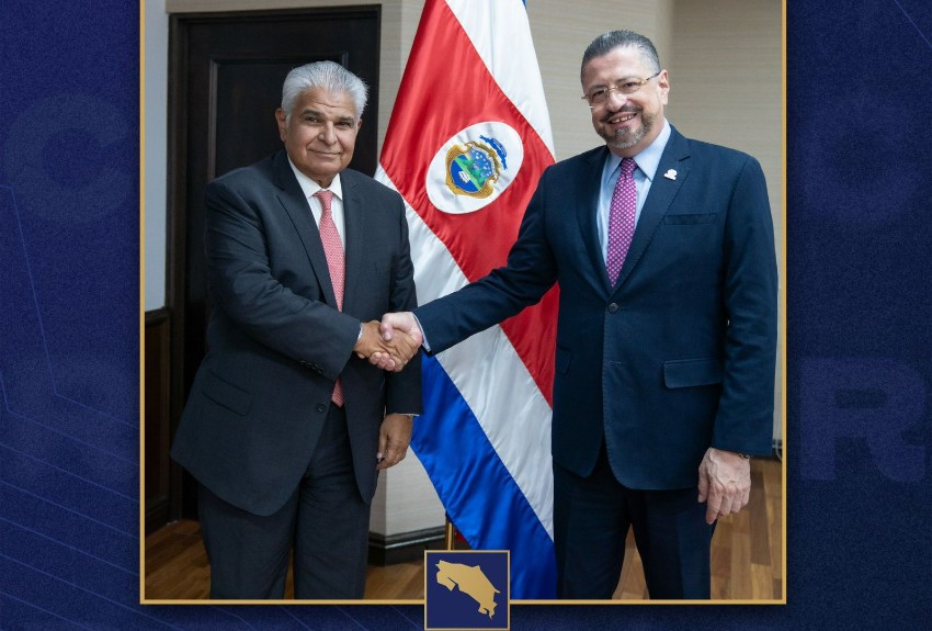 José Raúl Mulino fue recibido por el presidente de Costa Rica 