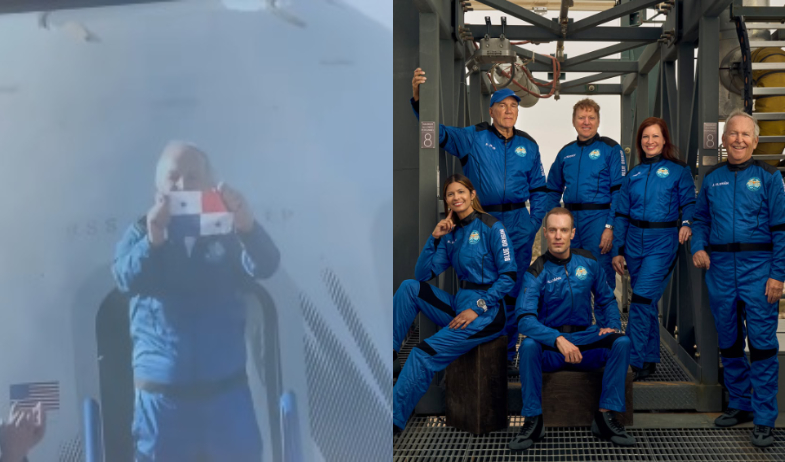 Panameño regresa del espacio tras histórica misión con Blue Origin 