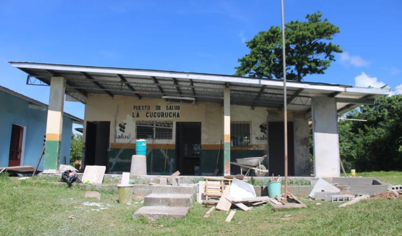 Proyecto de mejoras al Puesto de Salud de La Cucurucha cuenta con un 50 % de avance 
