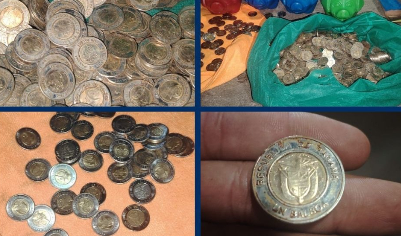 Retienen más de 2,000 monedas 'martinelli' presuntamente falsas en Guabalá 