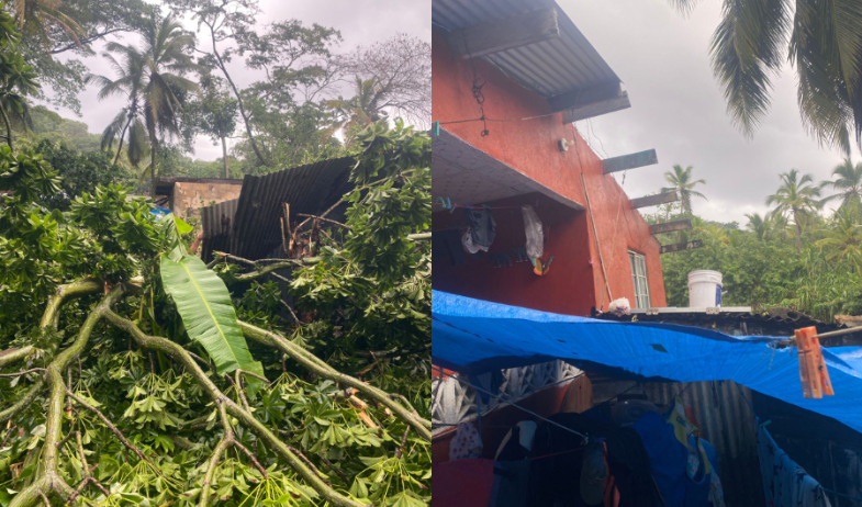 Fuertes lluvias y vientos causan estragos en comunidades de Portobelo 