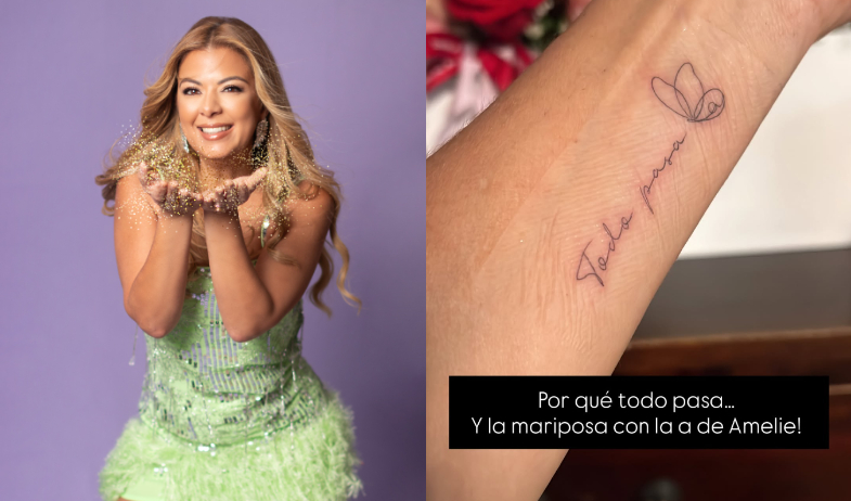 'Todo pasa' Delyanne Arjona celebra su cumpleaños 48 con su primer tatuaje 