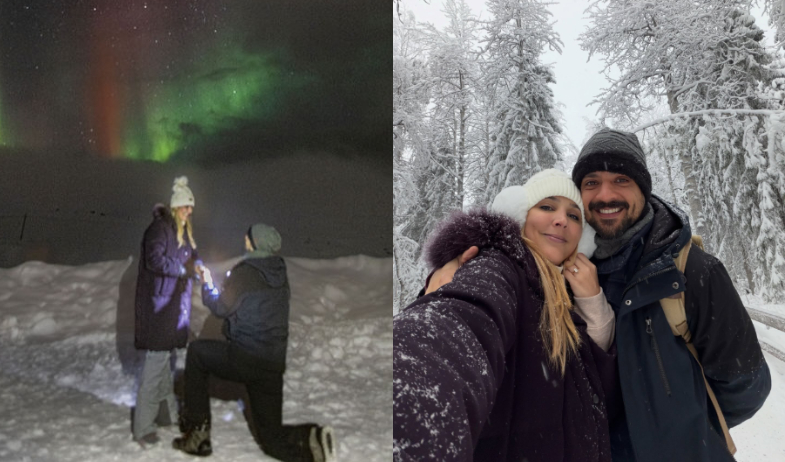 ¡Propuesta iluminada por la aurora boreal! Andrés Morales le pide matrimonio a su novia Gulliana Bissot 
