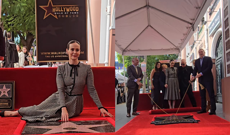 Sarah Paulson recibe su estrella en el Paseo de la Fama gran parte de su discurso a Julia Roberts 