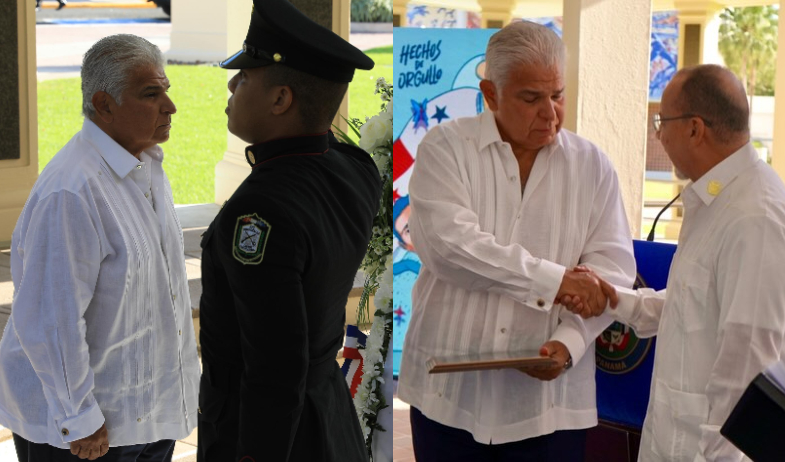 Presidente Mulino honra a nuestros Mártires y recibe reconocimiento de miembros de la gesta del 9 de Enero  