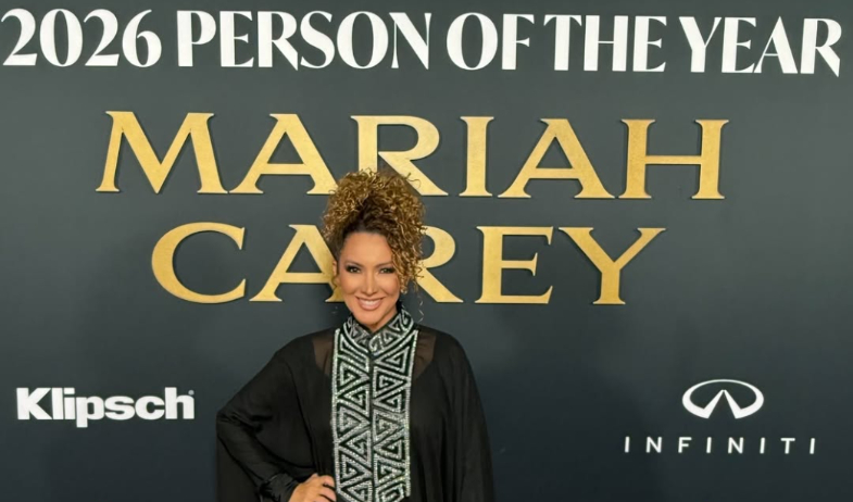 Erika Ender asiste al reconocimiento a Mariah Carey como Persona del Año en los Grammy 
