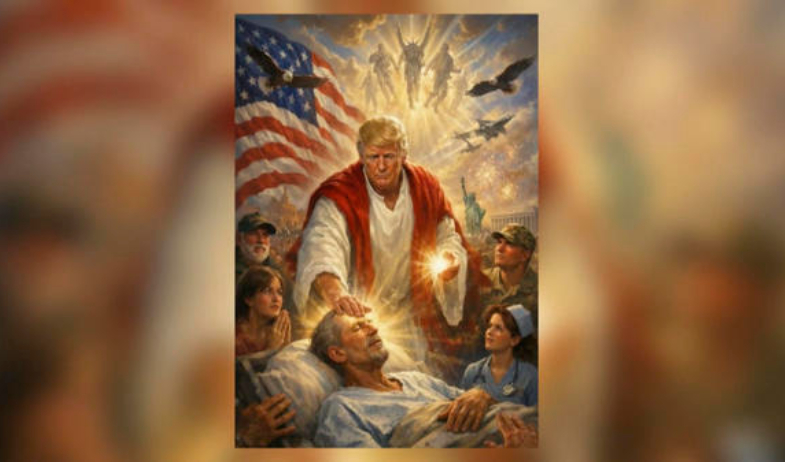 Trump elimina la imagen que publicó representado como Jesús tras críticas por blasfemia 