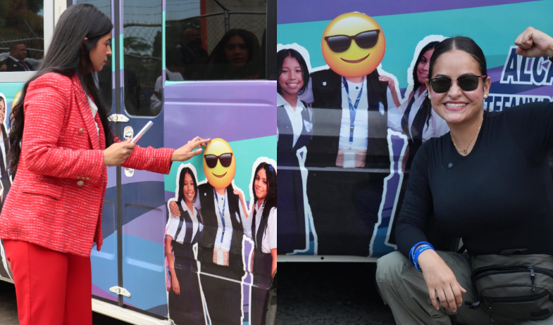 Investigan a alcaldesa Stefany Peñalba tras rotular buses estudiantiles con su nombre e imagen 