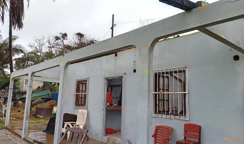 Cinco casas afectadas por vientos en Los Santos 