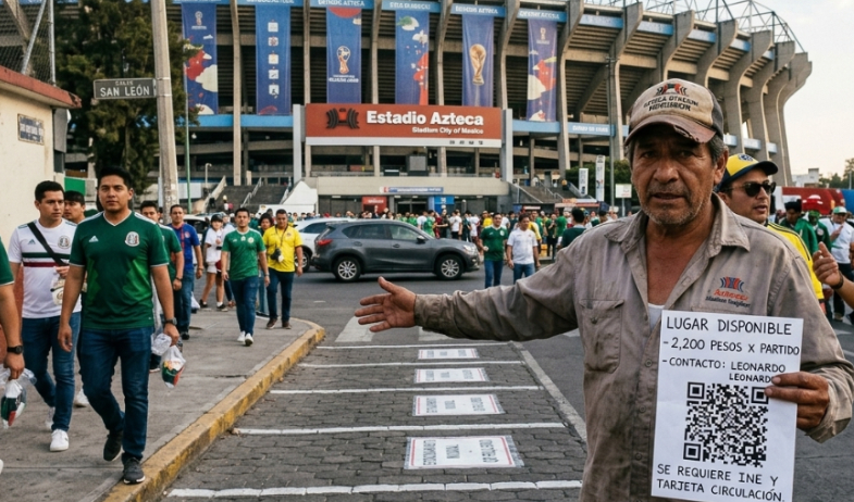 ¡Son emprendimientos! Vecinos del Azteca ofrecen estacionamiento para el Mundial desde $125 en adelante 